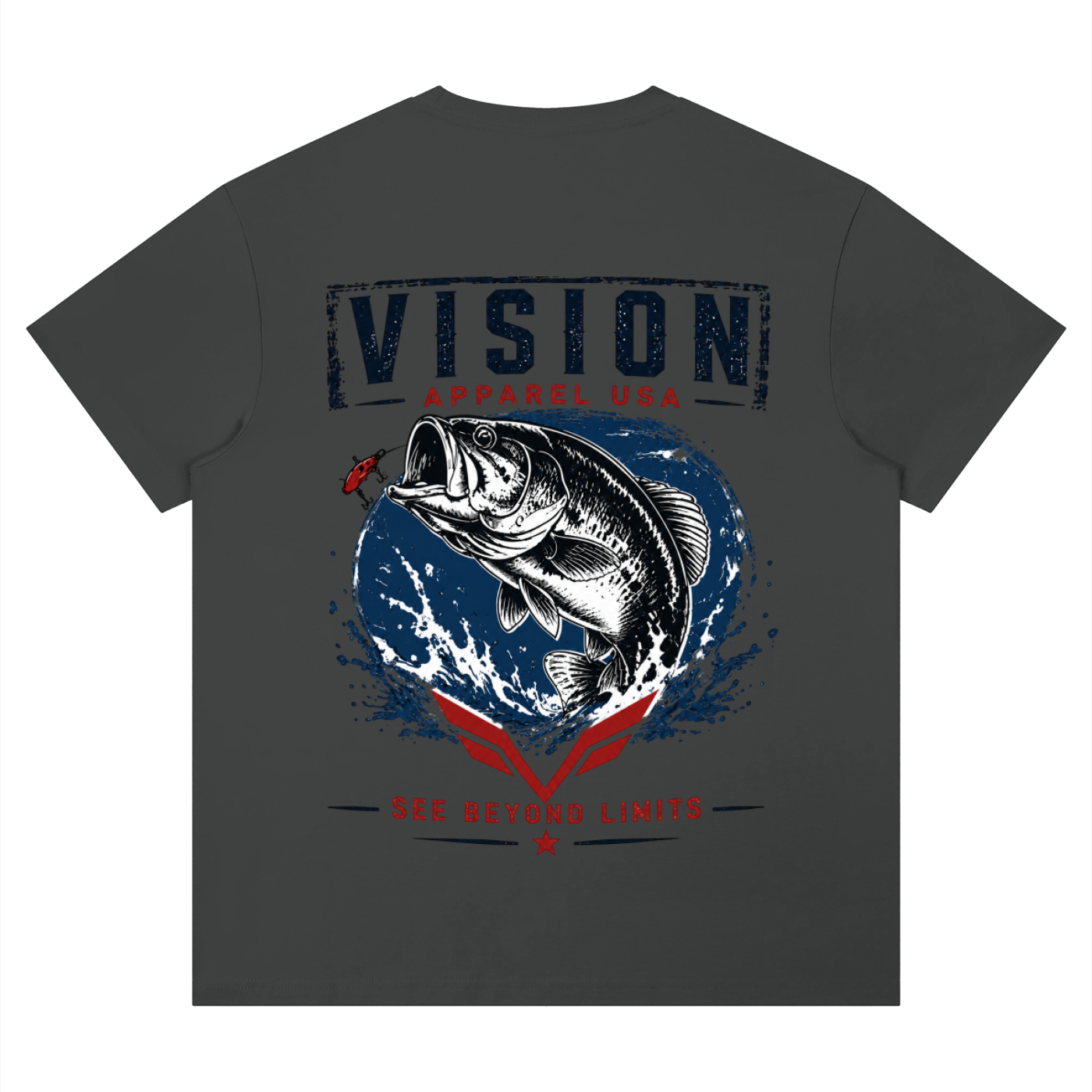 Vision fishing graphic tee