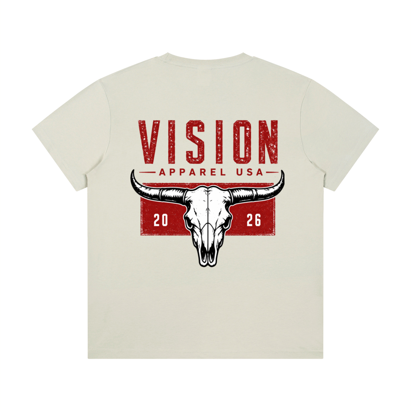 Vision Bull Skull Graphic Tee