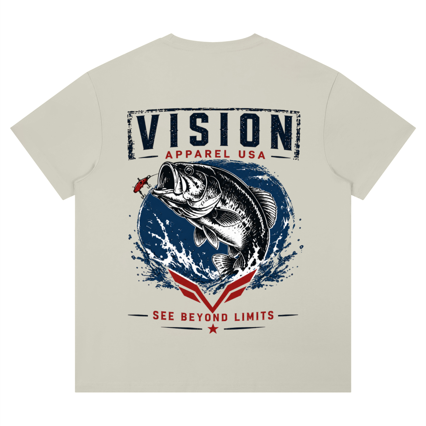 Vision fishing graphic tee