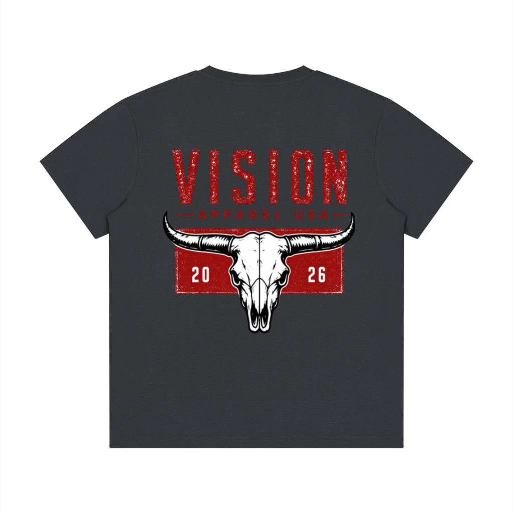 Vision Bull Skull Graphic Tee