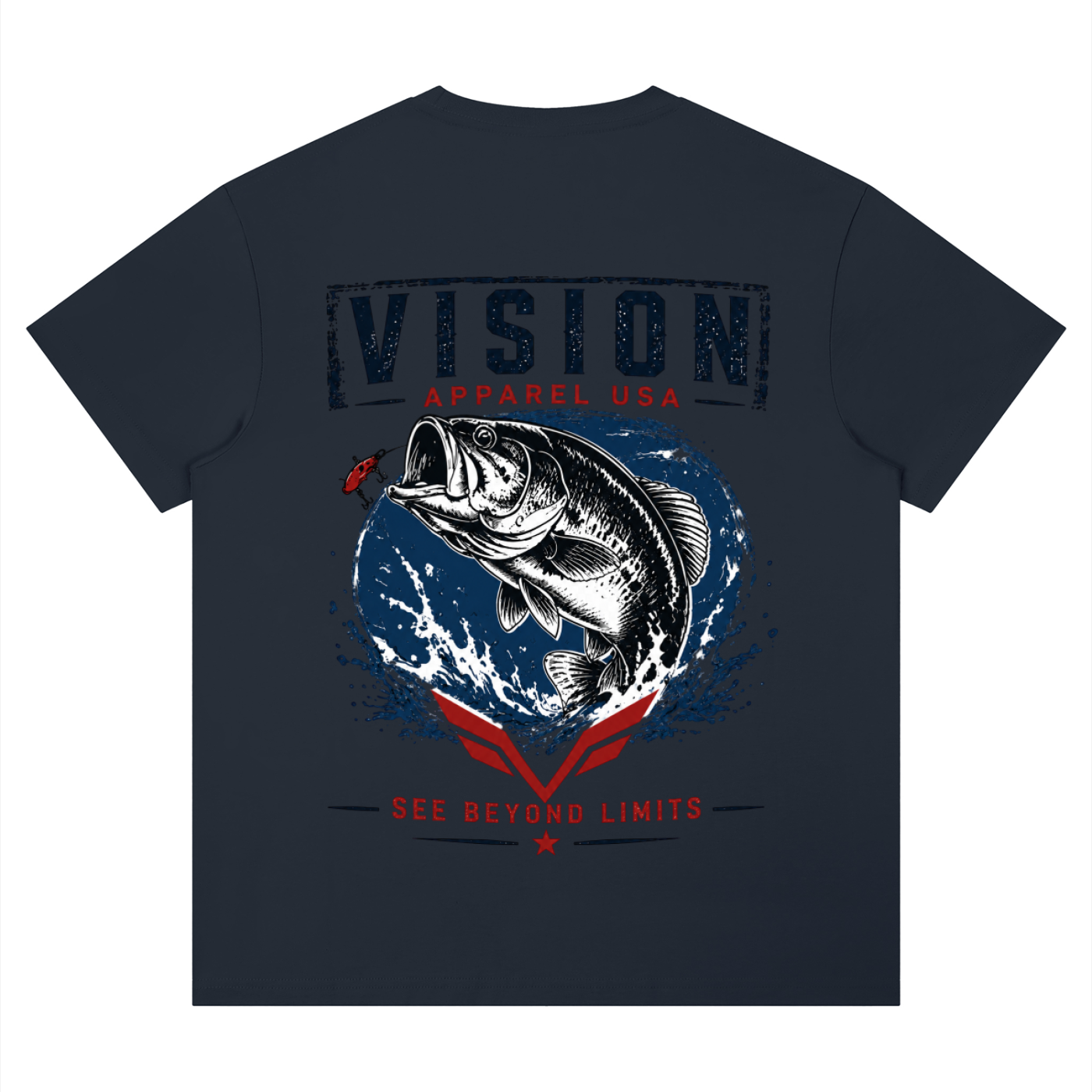 Vision fishing graphic tee