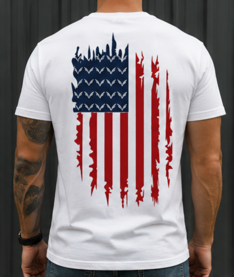 Unisex Vision graphic flag t-shirt