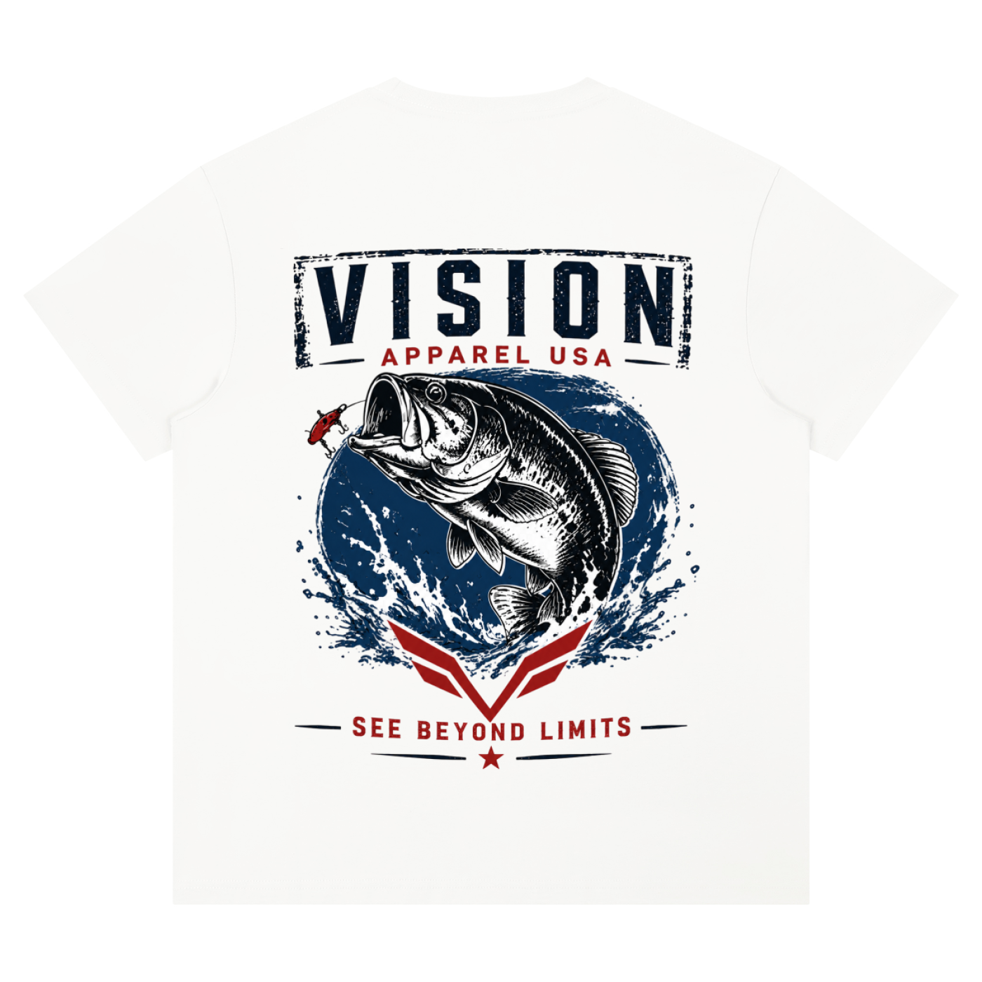 Vision fishing graphic tee