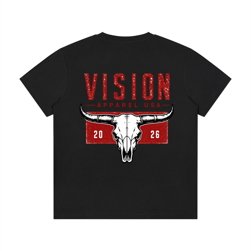 Vision Bull Skull Graphic Tee