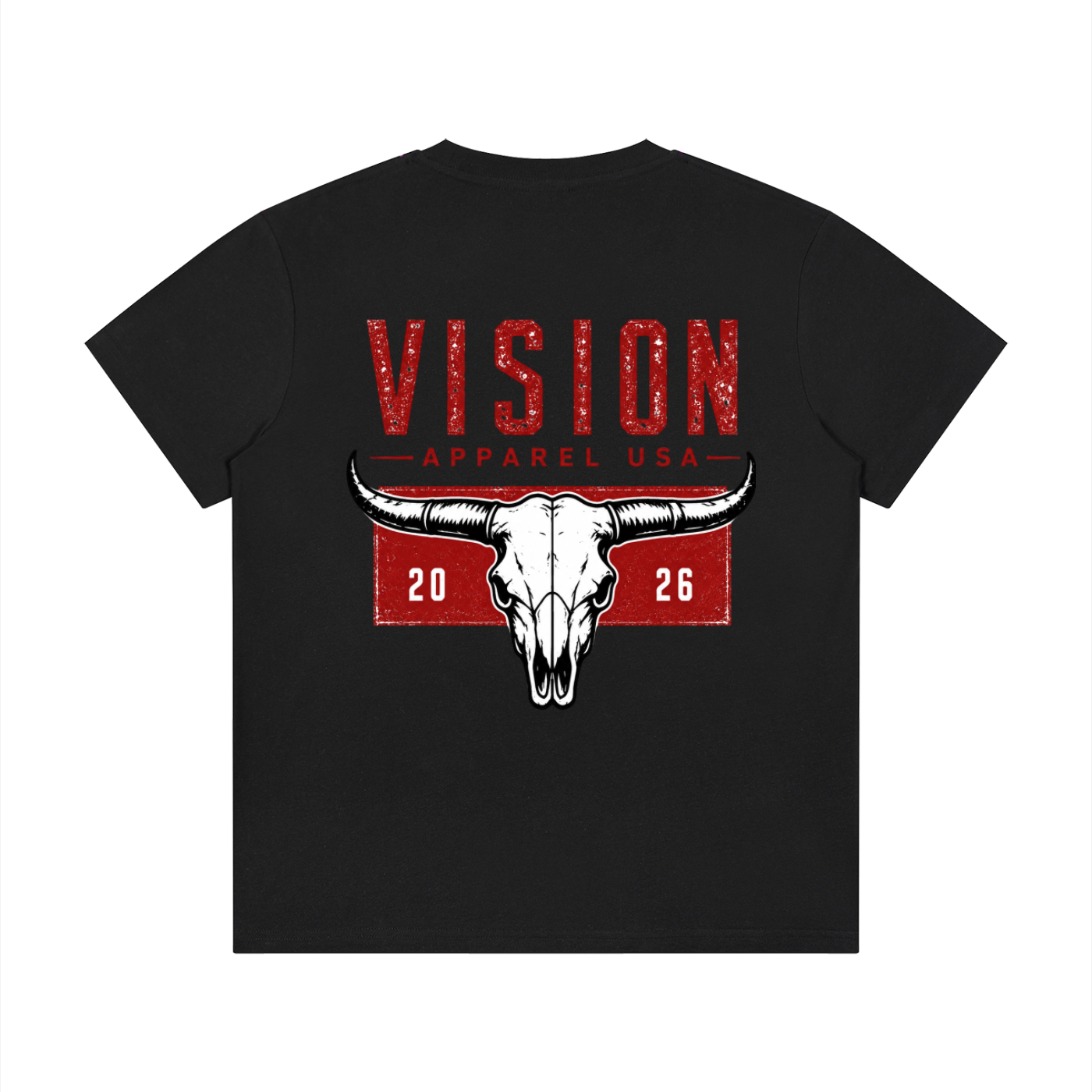 Vision Bull Skull Graphic Tee